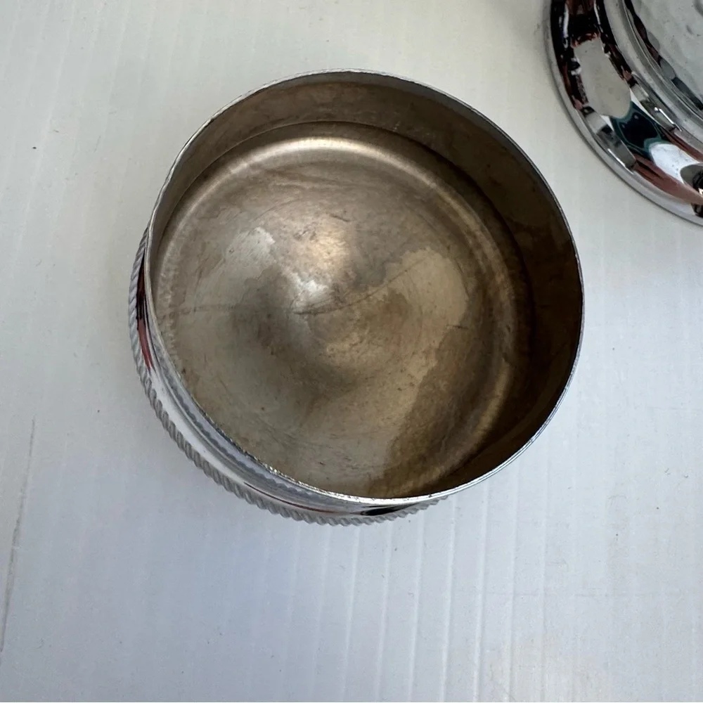 Vintage Krome kraft farber brother antique Silver Cocktail Shaker Black Handle